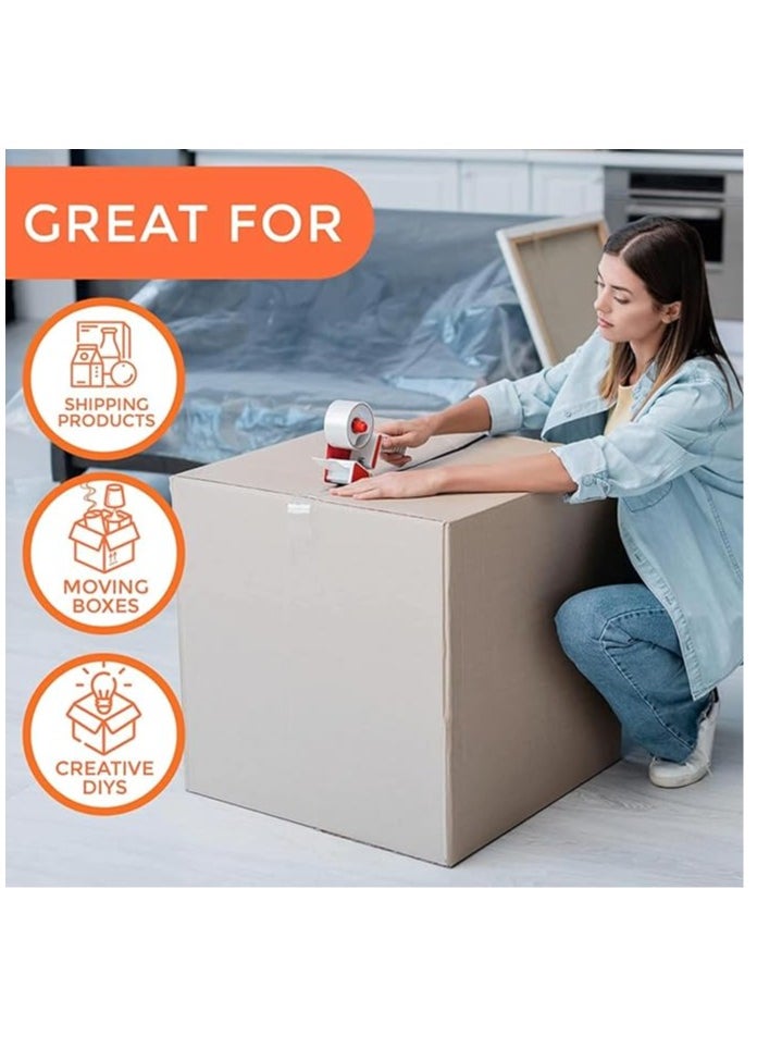 HEXAR - شريط تغليف HEXAR شديد التحمل، 45 مم × 183 مترًا، شريط تغليف 200 ياردة لإغلاق صناديق الطرود للاستخدام في المكتب والمنزل والمدرسة، شريط لاصق قوي فائق الأمان (أصفر، عبوة من قطعة واحدة) - Image 1