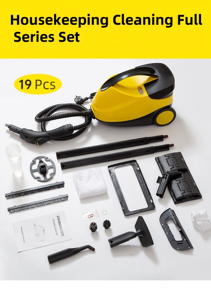 ESUPER Heavy-Duty Steam Cleaner, 50 Minute Runtime, 19 Accessories Steam Mop: Mop Head, Brushes, & More - Built for Home, Tile, Grout, Carpet, Furniture, & Personal Car Detailing - Image 5