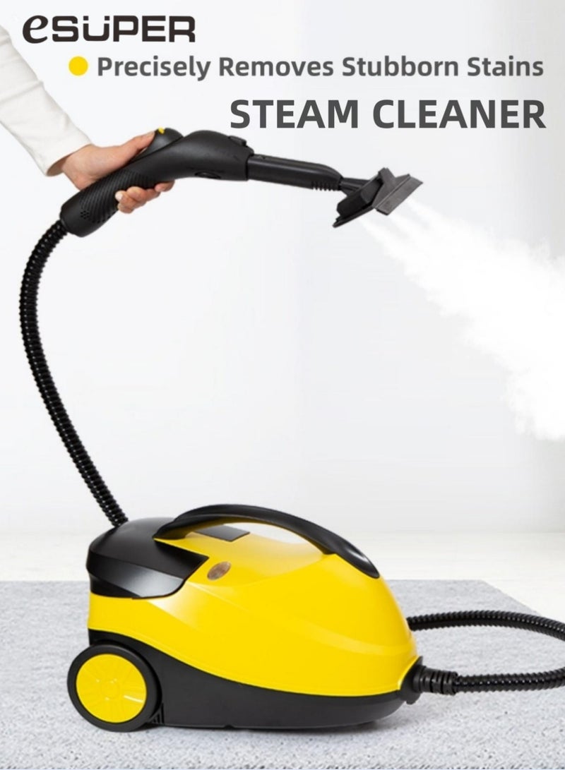 ESUPER Heavy-Duty Steam Cleaner, 50 Minute Runtime, 19 Accessories Steam Mop: Mop Head, Brushes, & More - Built for Home, Tile, Grout, Carpet, Furniture, & Personal Car Detailing - Image 4