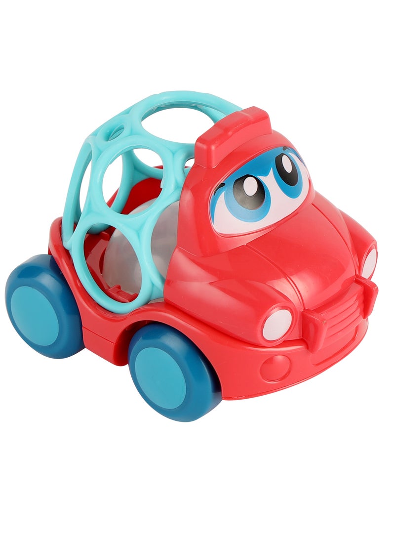 ترتيس لعبة سيارة خشخيشة للأطفال من توريتيز™ - لعبة متحركة مصنوعة من البلاستيك غير السام، بتصميم سهل الإمساك ومزودة بصوت، لتنمية المهارات الحركية، مناسبة للأطفال من عمر 3 أشهر فما فوق (أحمر). - Image 1