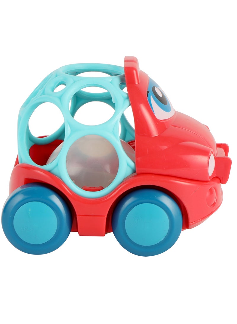 ترتيس لعبة سيارة خشخيشة للأطفال من توريتيز™ - لعبة متحركة مصنوعة من البلاستيك غير السام، بتصميم سهل الإمساك ومزودة بصوت، لتنمية المهارات الحركية، مناسبة للأطفال من عمر 3 أشهر فما فوق (أحمر). - Image 2
