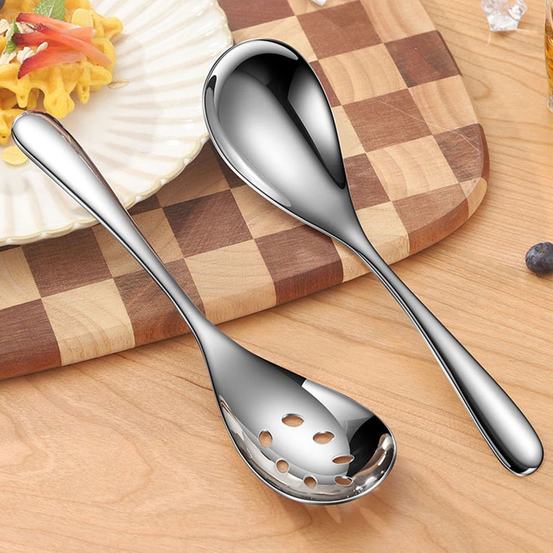 🍳 ملاعق مطبخ من الستانلس ستيل سطح أملس سهل التنظيف ويدوم طويلا - Image 5