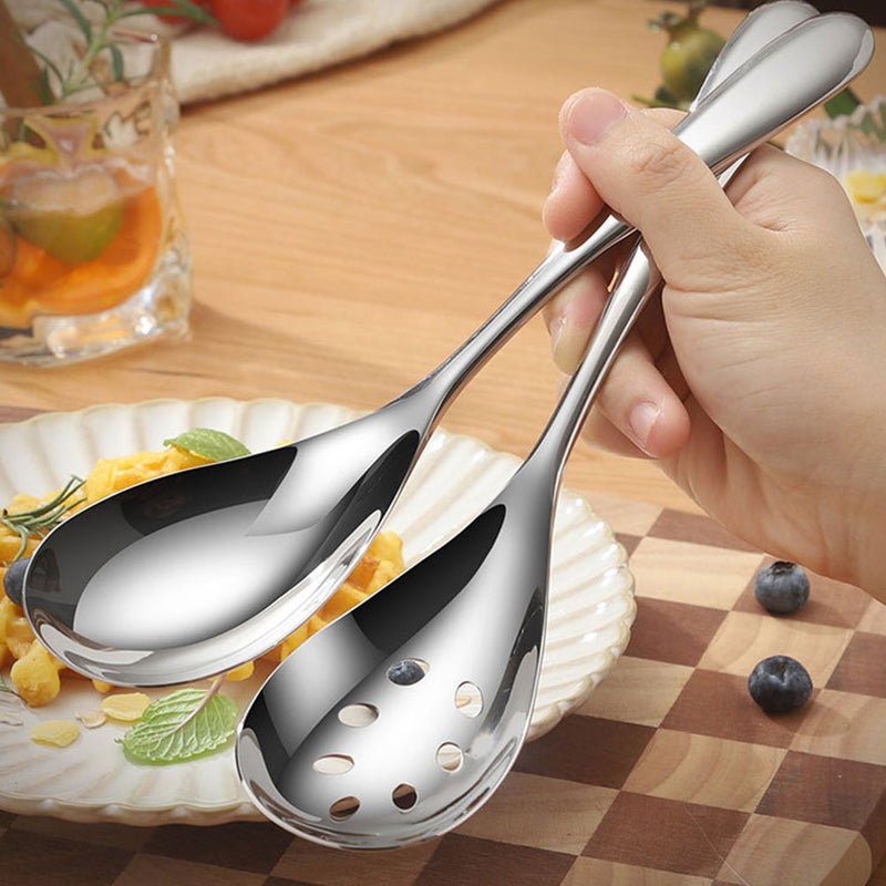 🍳 ملاعق مطبخ من الستانلس ستيل سطح أملس سهل التنظيف ويدوم طويلا - Image 4