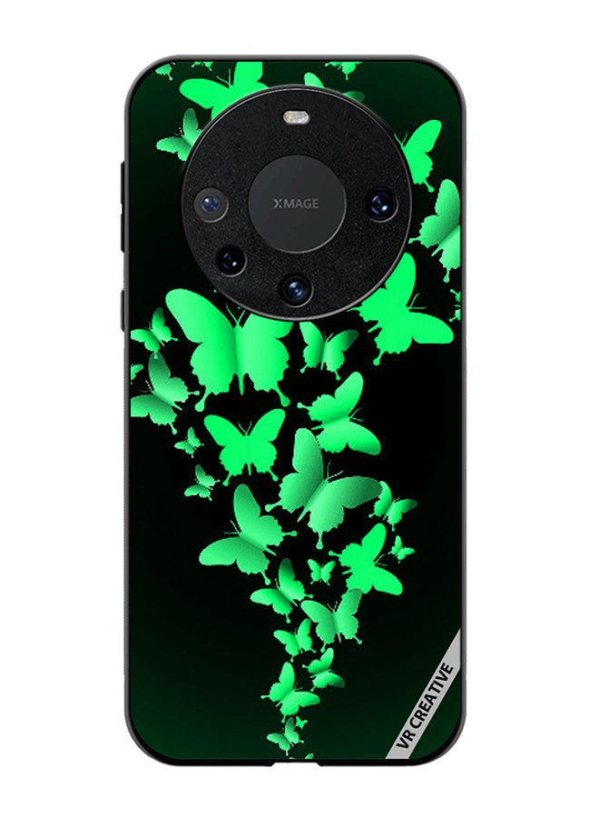 VR CREATIVE Protective Case Cover For Huawei Mate 60 Green Butterflies Design Multicolour - Image 1
