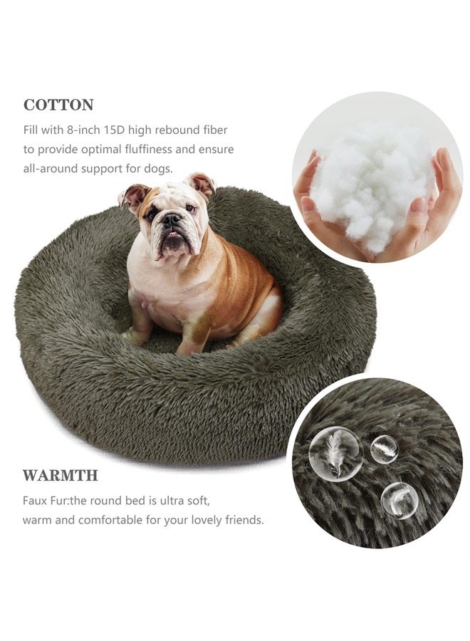 nononfish Calming Bed for Dogs 30 Inches Dog Beds for Medium Dogs Washable Anti-Anxiety Dog Beds for Medium Dogs - Image 4