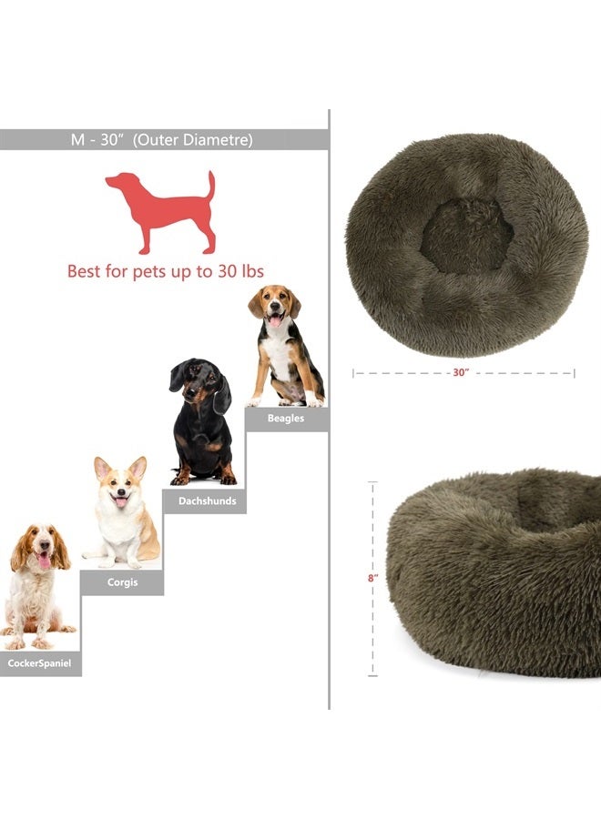 nononfish Calming Bed for Dogs 30 Inches Dog Beds for Medium Dogs Washable Anti-Anxiety Dog Beds for Medium Dogs - Image 3