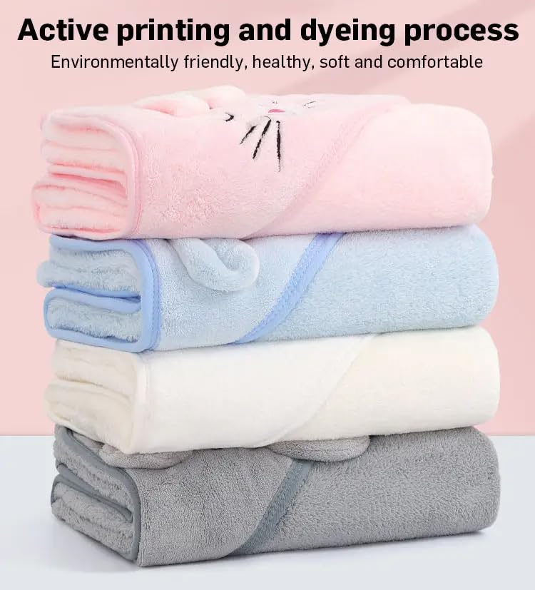 TERI BERI Baby Hooded Towel, Soft and Hypoallergenic Baby Bath Towels with Hood for Toddler Infant Newborn, Large and Absorbent Toddler Towels for Baby Boy Girl (31 x 31 inch) (Multicolor (Any one)) - Image 5