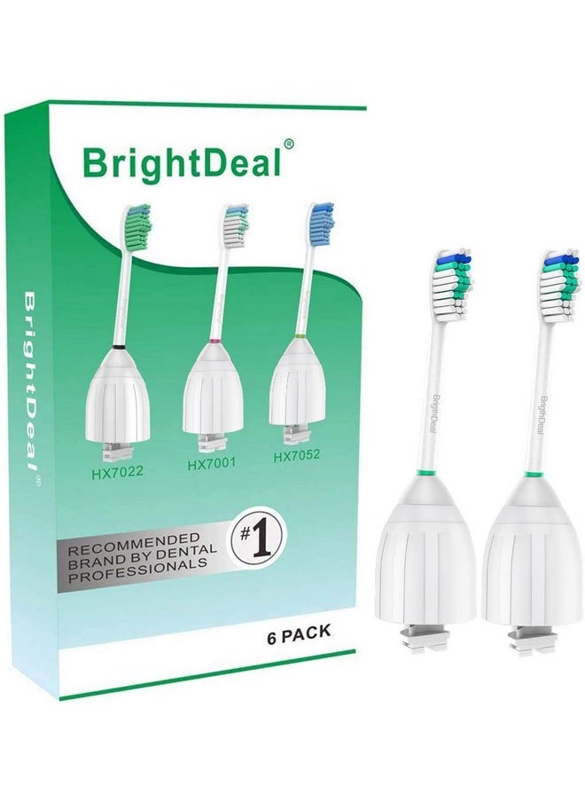 Brightdeal - Rightdeal Replacement Toothbrush Heads Compatible With Philips Sonicare Toothbrush Electric Handle For Sonicare E Series Essence Xtreme Elite Advance And Cleancare Toothbrush 6 Pack - Image 1