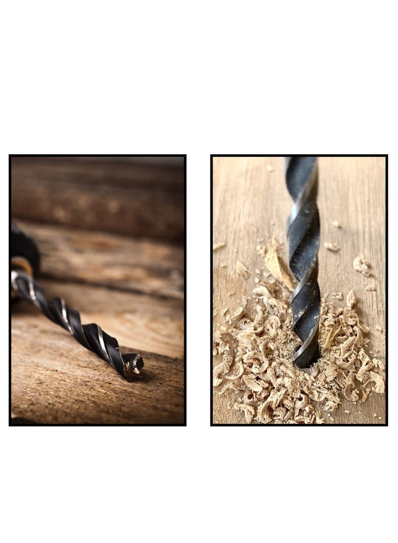 7 Pieces Extra Long Brad Point Drill Bits, for Drywall, Hardwood, Plywood, Composite Materials and Plastic - Image 4