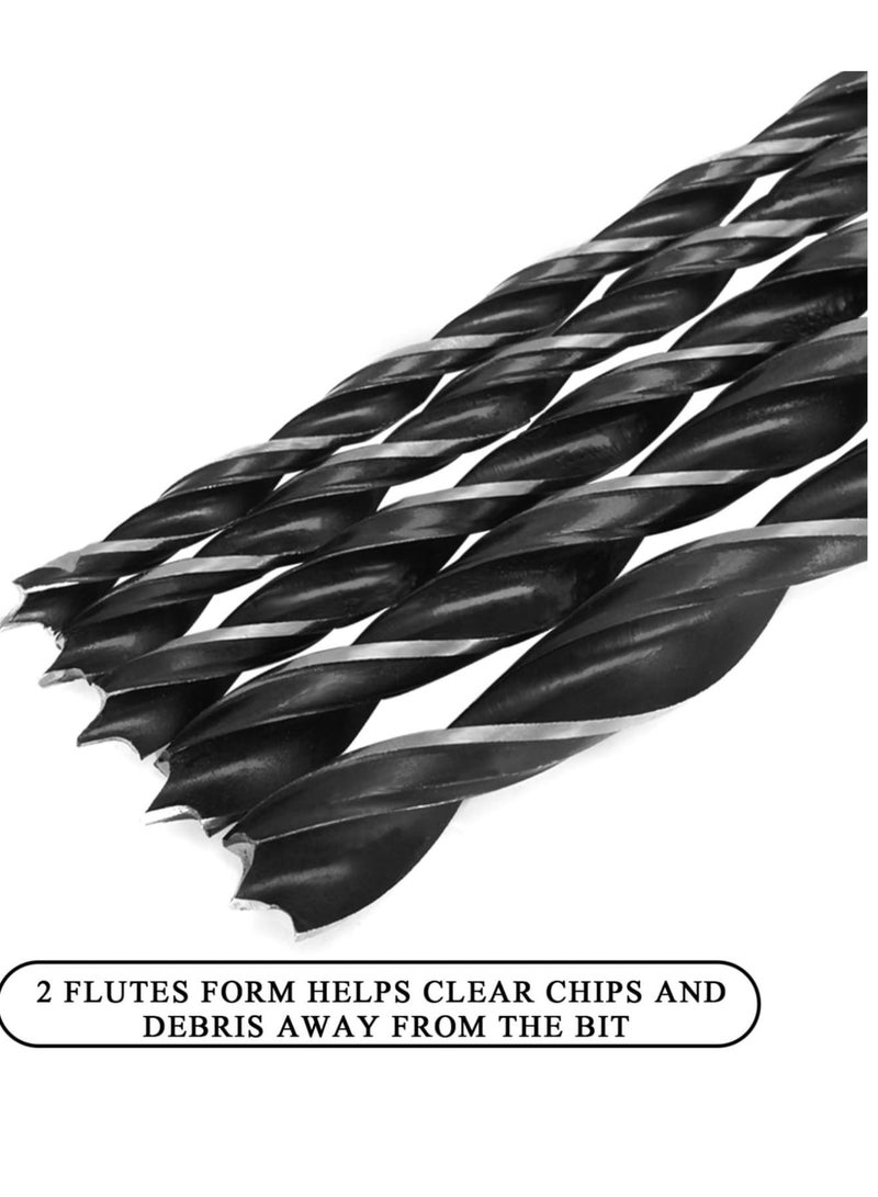 7 Pieces Extra Long Brad Point Drill Bits, for Drywall, Hardwood, Plywood, Composite Materials and Plastic - Image 3