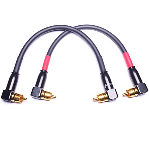 CNCESS CESS-137-6i Right Angle RCA to RCA Preamp Jumpers Male to Male Patch Cable, 2 Pack (6 Inches) - Image 5