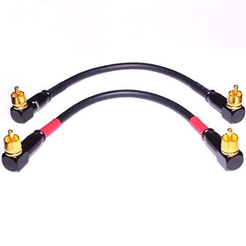 CNCESS CESS-137-6i Right Angle RCA to RCA Preamp Jumpers Male to Male Patch Cable, 2 Pack (6 Inches) - Image 4