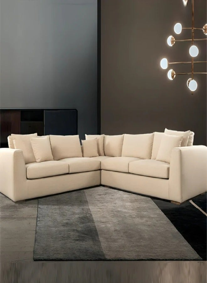 هودج  كنب مقاس 250x250 لون اوف وايت من الخشب السويدي المتين و قماش سوبر سوف صفا المدينة - Image 1