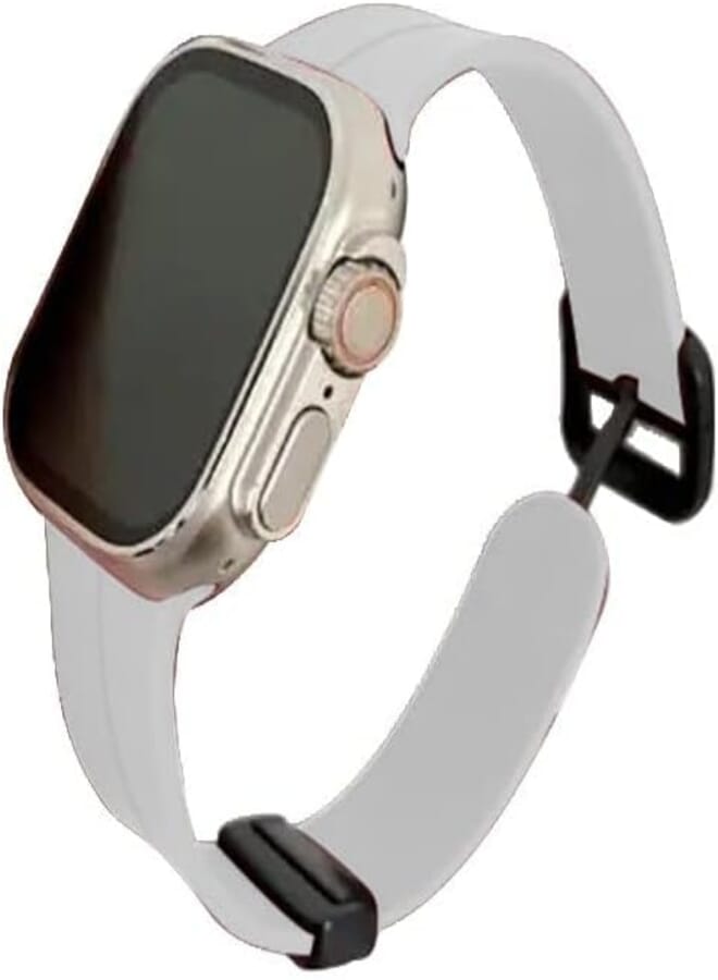 Next Next store Magnetic Silicone Sport Band Compatible with Apple Watch Ultra/Ultra 2 49mm 45mm 44mm 42mm, Soft Strap for iWatch Series 9/8/7/6/5/4/3/2/1/SE