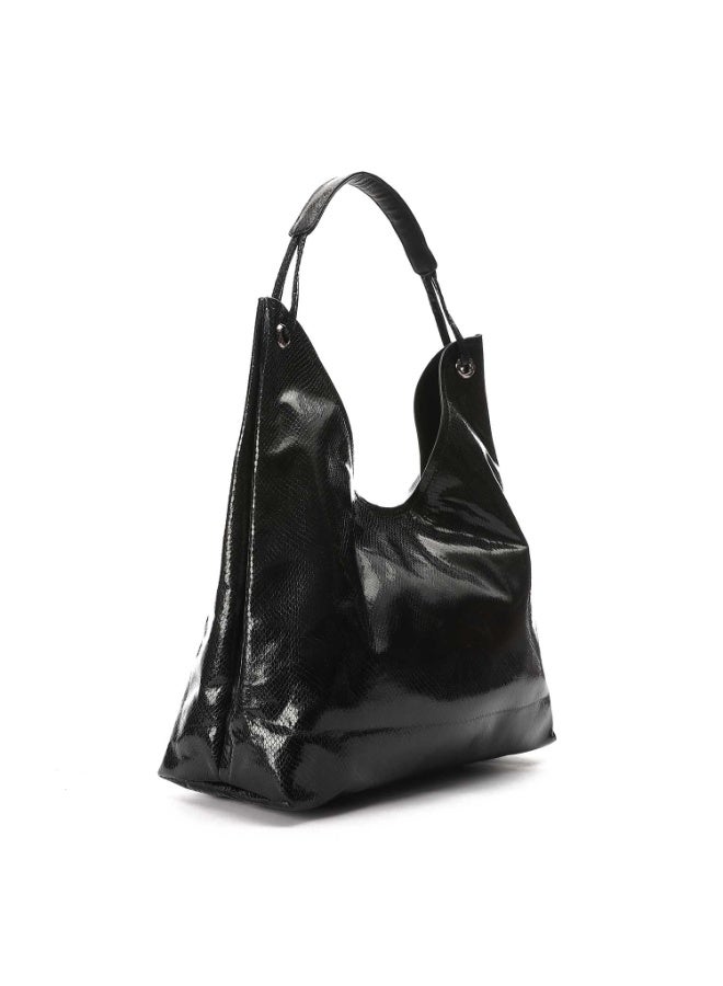 Mr.joe Mr Joe Black Verne Faux Leather Hobo Shoulder Bag for Women -4139 - Image 2