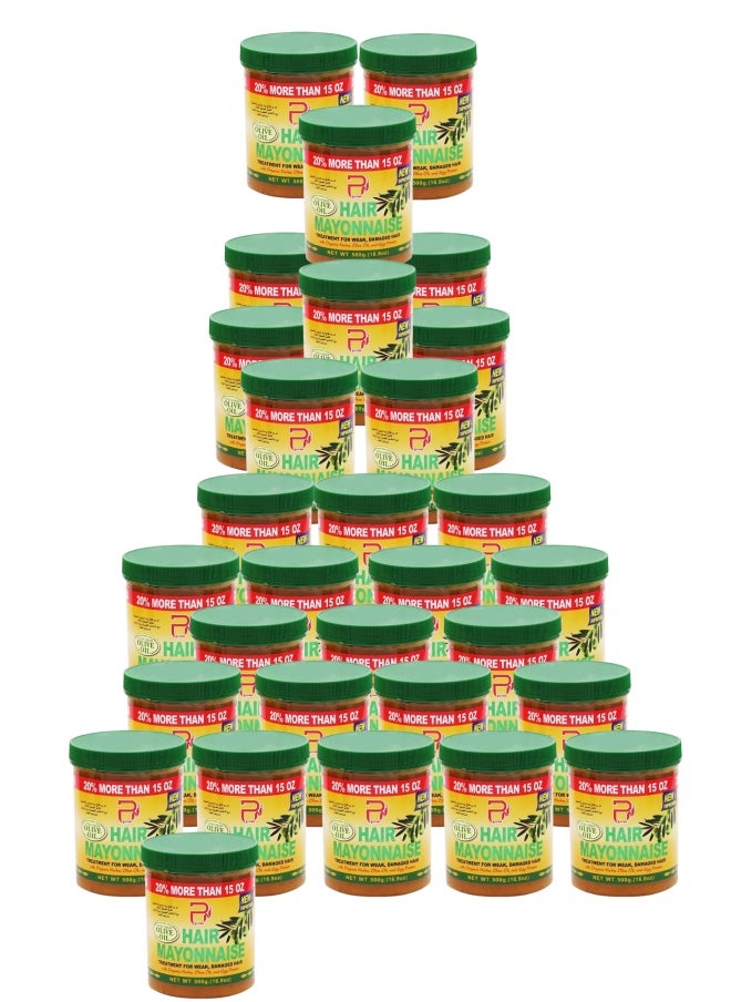 PYRON 30 Pieces Hair Mayonnaise Treatment for Weak & Damaged Hair with Olive Oil 500grams  - Image 1