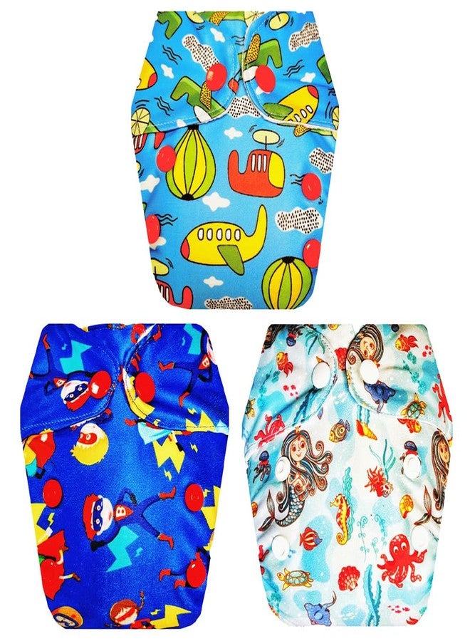 Dumbledo Premium Newborn Cloth Diaper with Integrated Insert (Pack of 3) | Snug Fit | Reusable & Washable | Easy to Clean | Trusted by Moms | 0 - 4 Months | Unisex Baby - Image 1