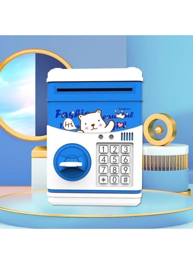 Smart electronic piggy bank for kids with automatic money withdrawal and password – multiple cartoon designs and random colors – teaches saving in a fun way with interactive sound and a large storage capacity - Image 2