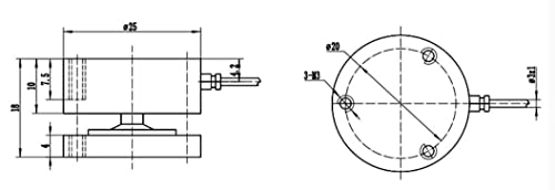CALT 500kg Flat Membrane Box Load Cell Sensor Instantaneous Impact Force Measurement φ25 - Image 5