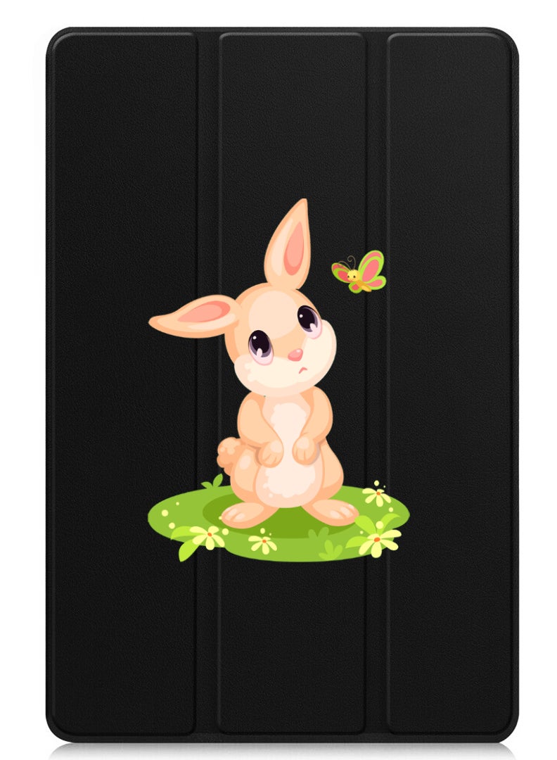 Theodor Protective Flip Case For Apple iPad Air 13 (2024) With Trifold Stand Auto Wake Sleep Shockproof Cover sad rabbit - Image 1