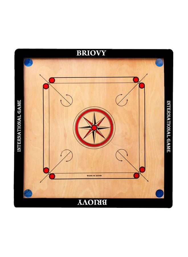 Briovy Matte Finish Carrom Board With Coins Set b4 - Image 1