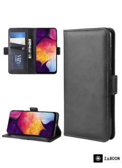 Protective Case For Galaxy A50/ A30s / A50s Double Buckle Crazy Horse Business Mobile Phone Holster with Card Wallet Bracket Function