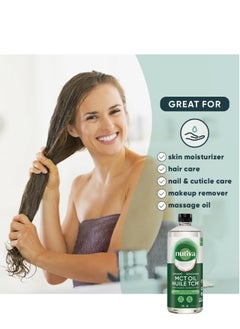 Nutiva Certified Organic MCT Oil, | For Mutliuse | Moisturize Inside & Outside |For Hair Care, Natural Coconut Oil, Moisturizes And Soothes Hair, Moisturizes Hair Oil, Body Oil 1.18L  - Image 2