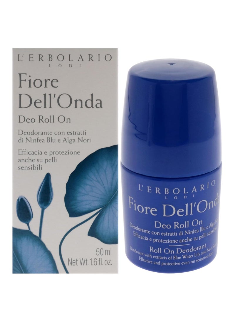 L'Erbolario LErbolario Roll-On Deodorant, Fiore Dell'Onda, 1.7 oz - Roll-on Deodorant - Floral Scent - Natural Ingredients - For All Skin Types - Cruelty-Free 