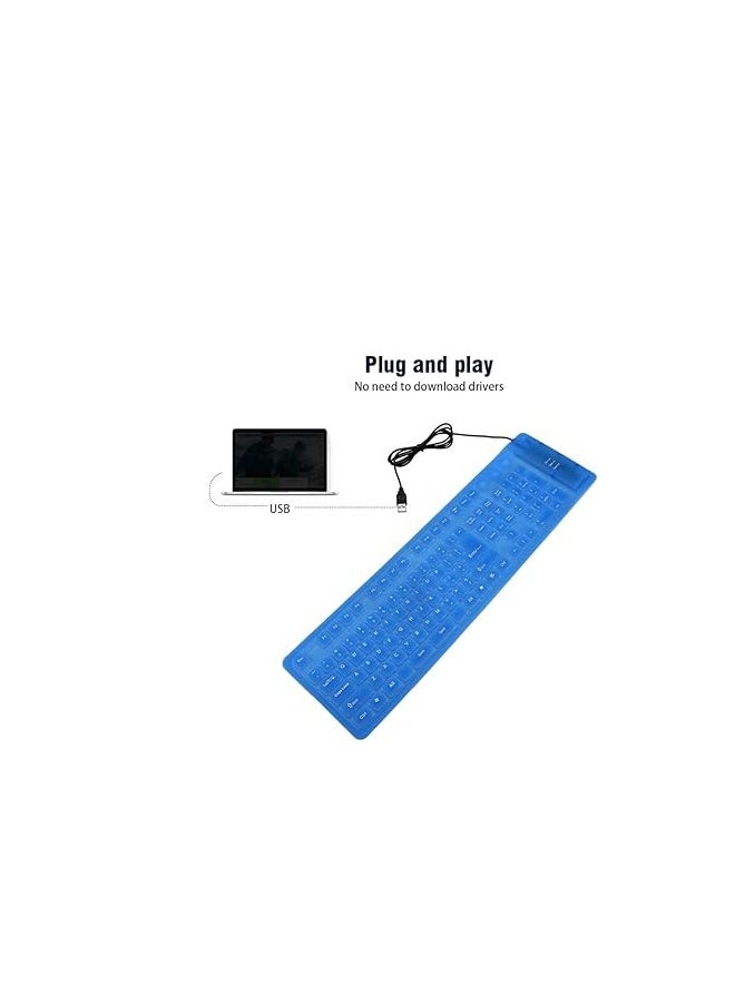 I-Rock - Keys USB Silicone Flexible Foldable Keyboard Waterproof Dustproof USB Silent Keys for Laptop Keyboard - Image 1