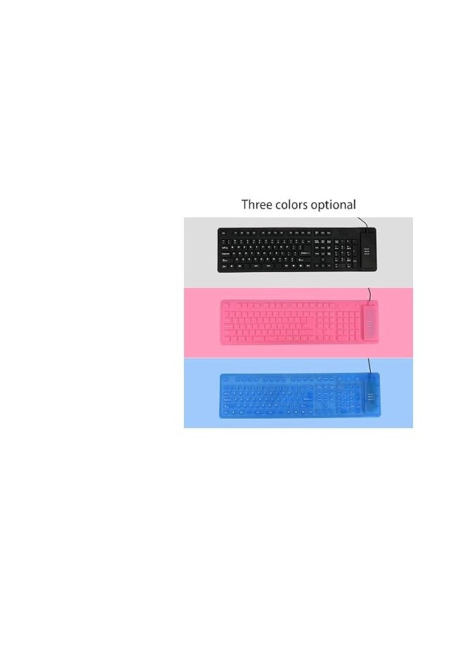 I-Rock - Keys USB Silicone Flexible Foldable Keyboard Waterproof Dustproof USB Silent Keys for Laptop Keyboard - Image 1