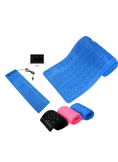 Keys USB Silicone Flexible Foldable Keyboard Waterproof Dustproof USB Silent Keys for Laptop Keyboard