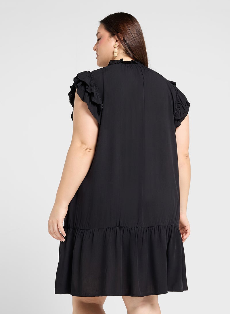 Ginger Plus Ruffled Cap Sleeve Dress  - Image 2