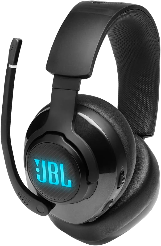 JBL JBL Quantum 400  USB overear gaming headset with gamechat balance dial JBL QuantumSURROUND and DTS Voice focus directional flipup mic and memory foam ear cushions Black - Image 5