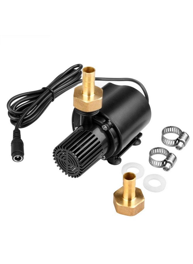 MOUNTAIN_ARK DC 12V 15W Submersible Water Pump with Brass Male Thread Nozzles, Brushless Fountain Circulation Mini Clear Water Pump, 210 GPH, 14½ ft High Lift for Aquarium, Fish Tank Pumping, Rockery - Image 1