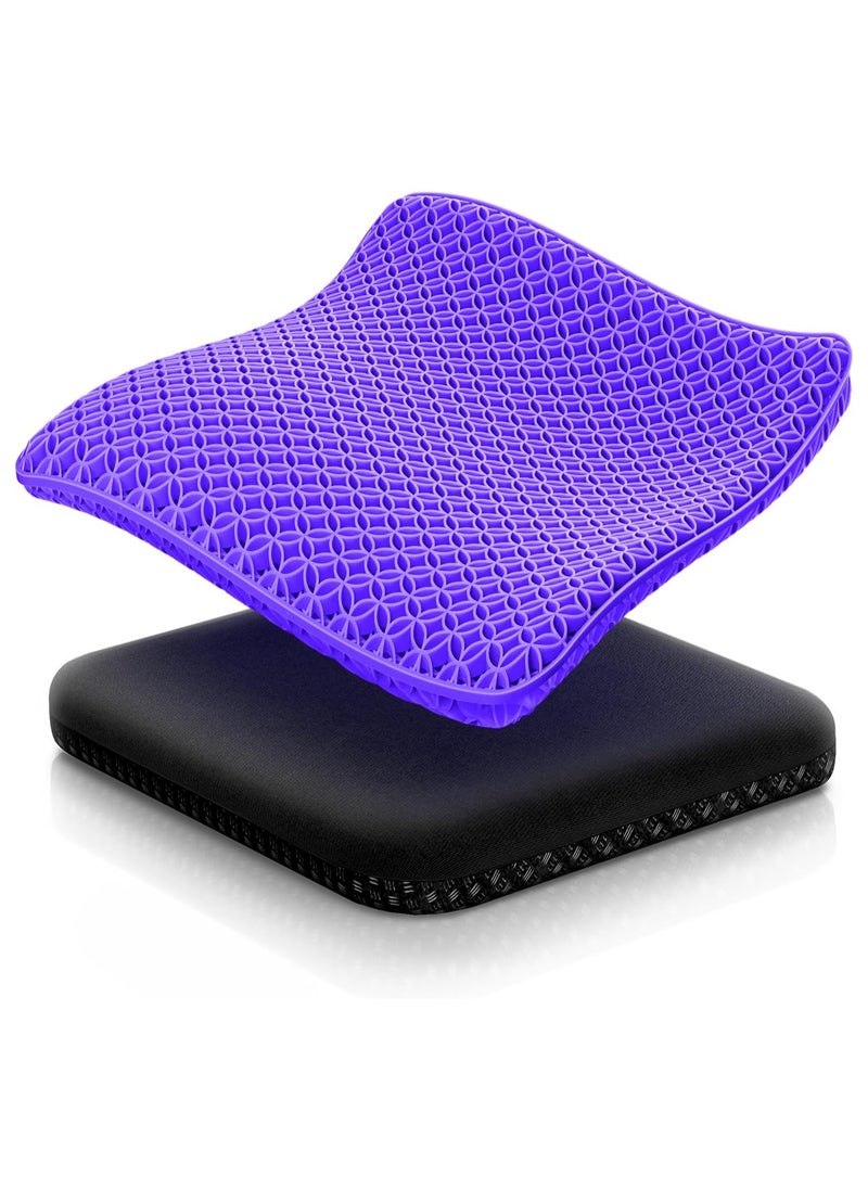 Generic Seat Cushion, Thickened Big Gel Seat Cushion, Strong Support, Sciatica & Back Pain Relief, Breathable Cool Suitable as Office Chair Cushion, Car Seat Cushion, Wheelchair Cushions, 1 Non-Slip Covers  - Image 1