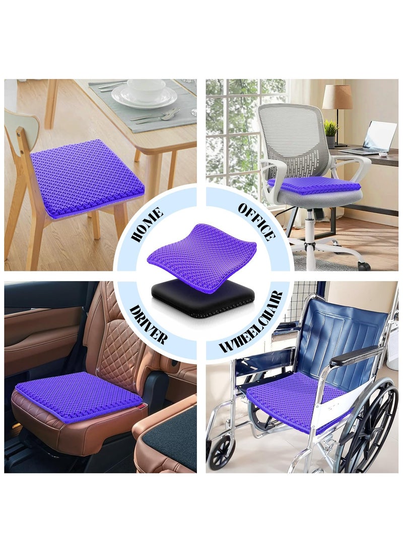 Generic Seat Cushion, Thickened Big Gel Seat Cushion, Strong Support, Sciatica & Back Pain Relief, Breathable Cool Suitable as Office Chair Cushion, Car Seat Cushion, Wheelchair Cushions, 1 Non-Slip Covers  - Image 4