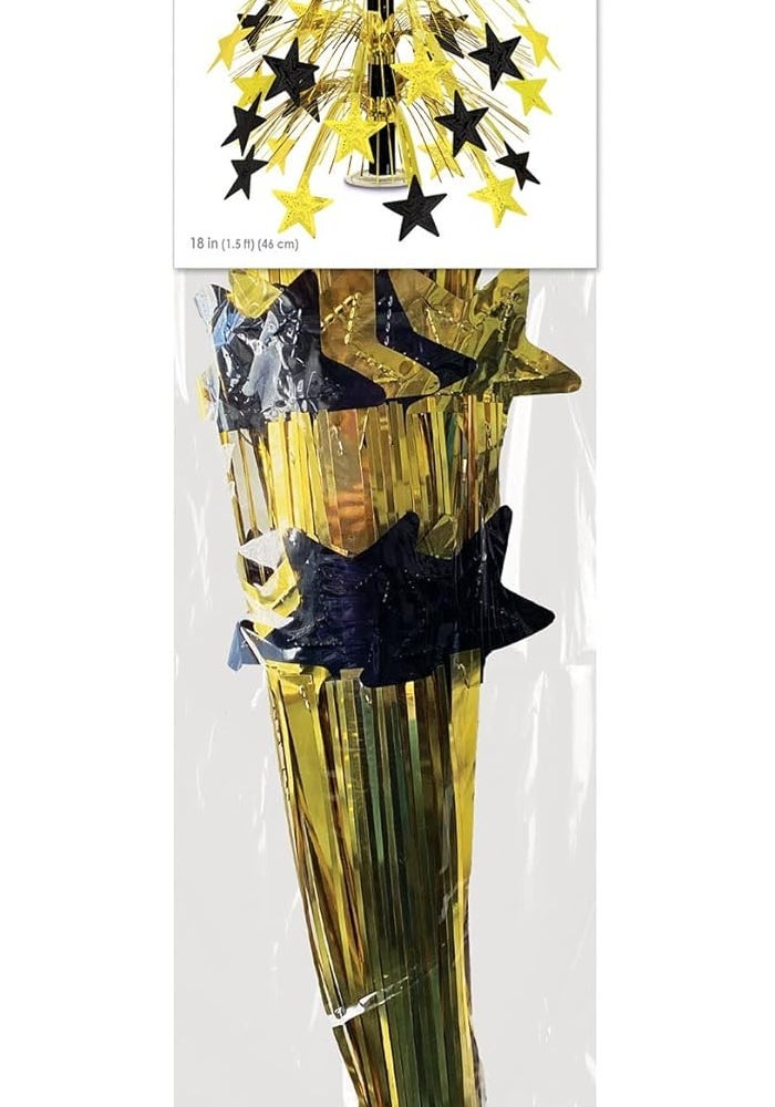 Beistle Star Cascade Centerpiece in Black and Gold for Celebrations - Image 3