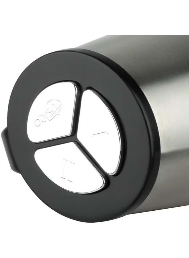 مايكروبلس مفرمة لحم/مفرمة/معالج طعام/مفرمة من الفولاذ المقاوم للصدأ بثلاث سرعات، سعة 5 لتر، بقوة 500 واط، لون فضي/أسود، Ps-4806 - Image 4