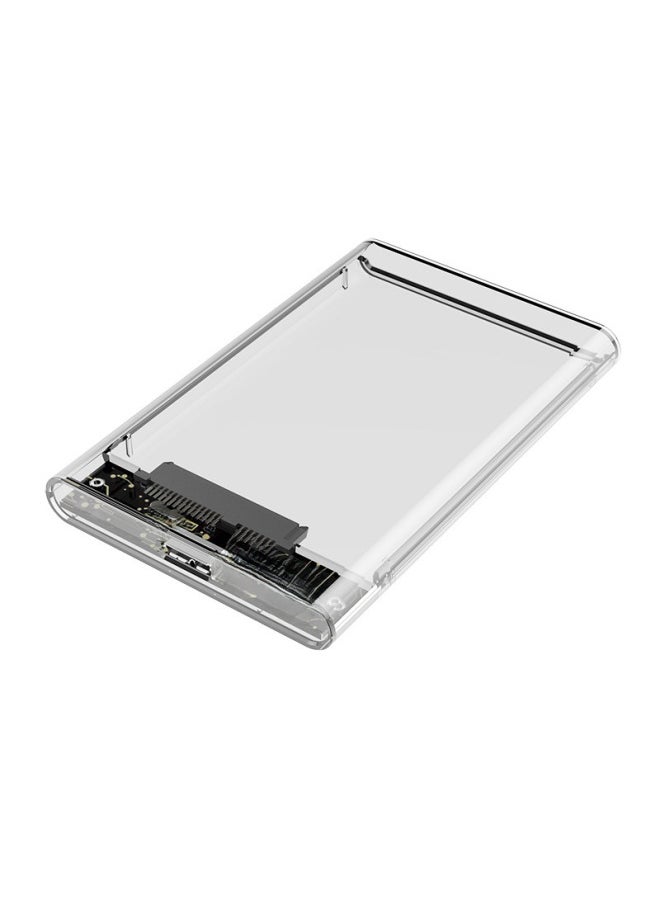 Generic 2.5-inch External Mobile Hard Drive Box Usb3.0 Screwless Transparent Sata Mechanical Solid State Drive Box Digital Computer-Color:Transparent-White-USB3.0  - Image 2