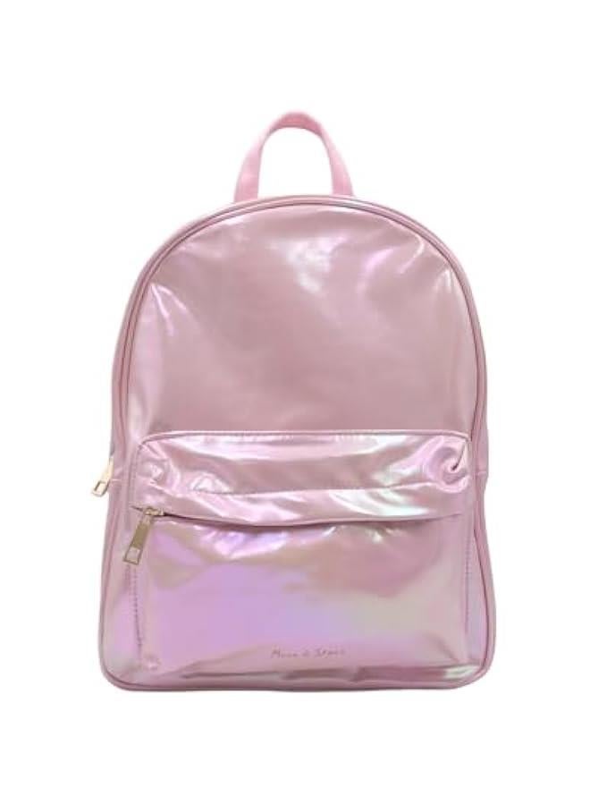 Holographic Backpack Iridescent Shoulder Bag Hologram Laser Satchel Travel Casual Daypack Purse for Women Men,Pink 7# - Image 1
