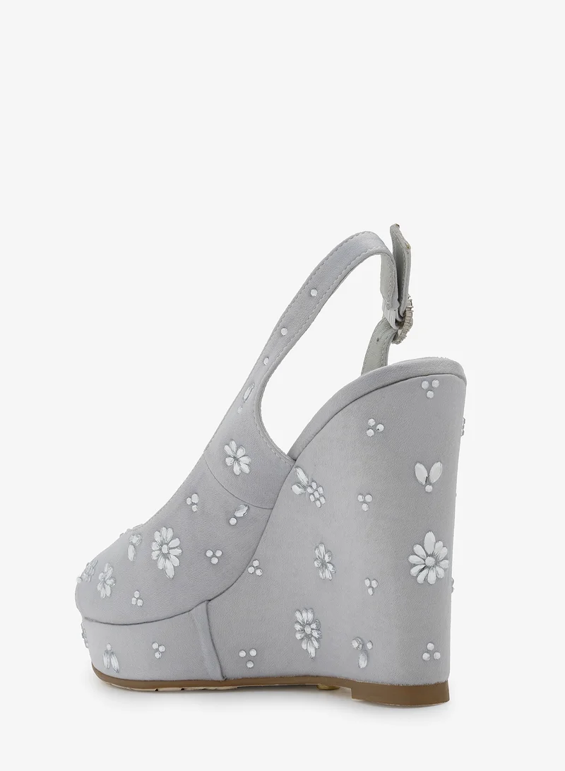 Lorianne Leda- Crystal platform sandals