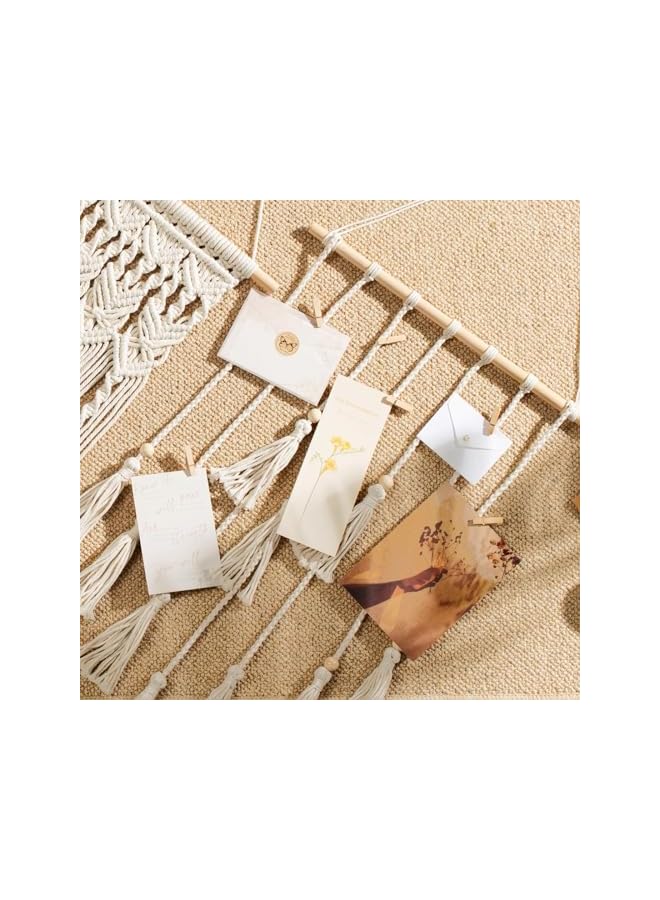 The Bros Beige Hanging Photo Display Wall Art - for Birthday Parties, Bedrooms & Dorms, Ideal for Photos, Prints & Artwork Showcase - Image 5