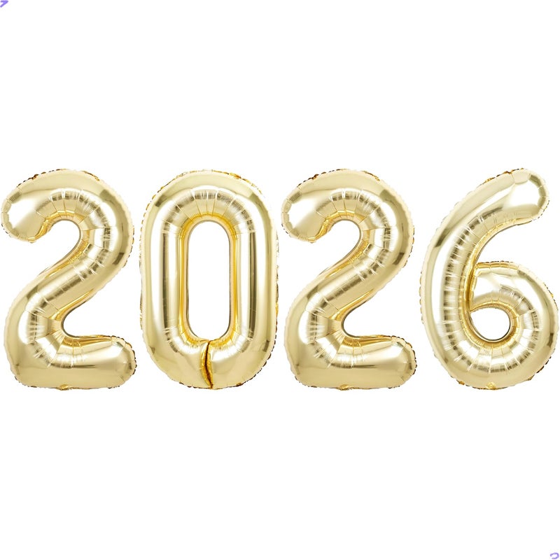 Florisland 40 inch 2026 Balloons Light Gold New Years Decorations for Happy New Year Balloon 2026 Decorations Champagne Gold New Years Eve Party Supplies Home Office Decoration - Image 3