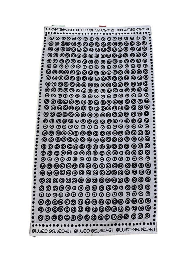 توالا منشفة شاطئ توالا، دائرة سوداء على خلفية رمادية، قطن 100%، 100×180 سم - Image 3