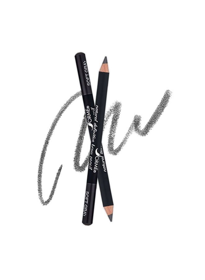 SORMÉ Sorme Natural Definitive Waterproof Eyebrow Pencil 0.04 oz | Smudgeproof Soft Gray Eye Brow Pencil | Dual Purpose Brow Pencil and Brush Combo | High Definition Waterproof Eyebrow Makeup - Image 1