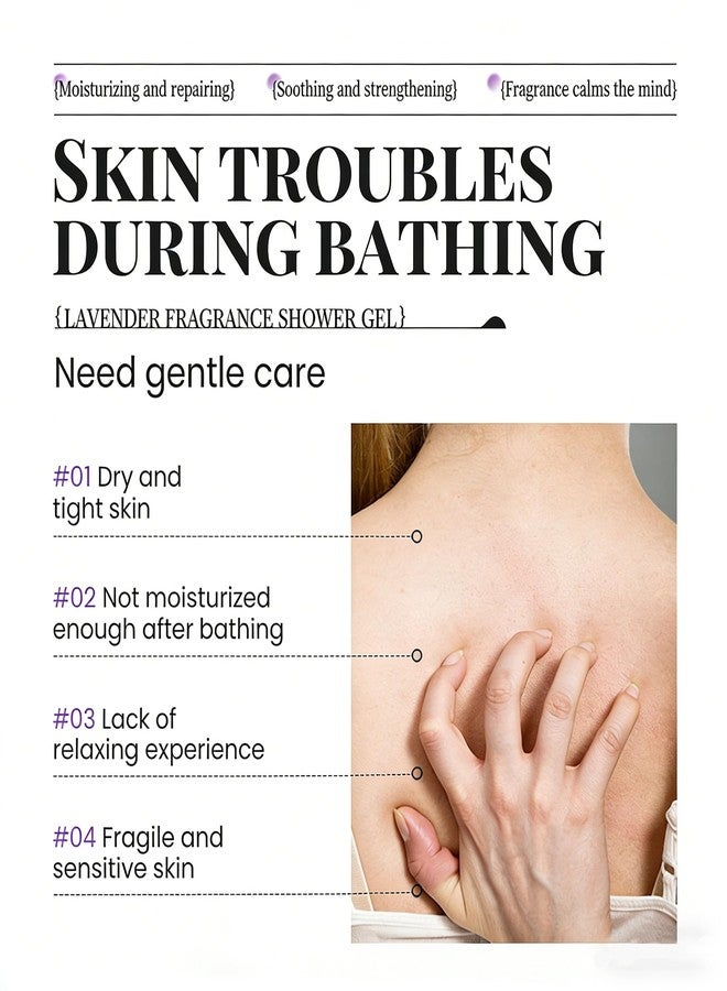 جروسبي جل استحمام غروسبي باللافندر | غسول للجسم برائحة عطرية مهدئة ومريحة | تنظيف عميق وترطيب للبشرة الجافة | مثالي للعناية الذاتية على غرار المنتجعات الصحية، للنساء والرجال، 200 مل - Image 2