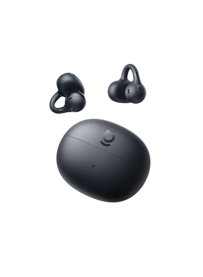 Baseus Bass BC1 Open Ear Earbuds Clip-On Headphones, Open-Ring Comfort with Tri-Curve Snug Clip, Powerful Sound with SuperBass, 4-Mic Clear Calls, IP55 Waterproof, 38H Playtime, Lightweight Black - Image 2