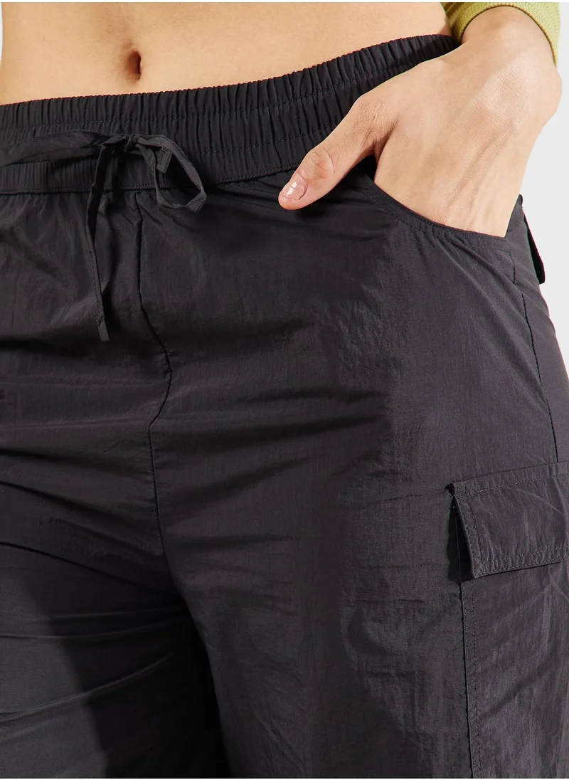 فورورد Cargo Style Wide Leg Parachute Pants