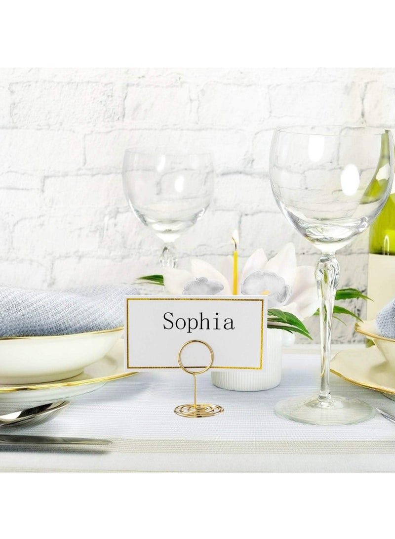Zikra 24 Pcs Premium Gold Table Number Holders Card Holders Gold Holder Stands Portable Picture Photo Holder Table Sign Stand - Image 3