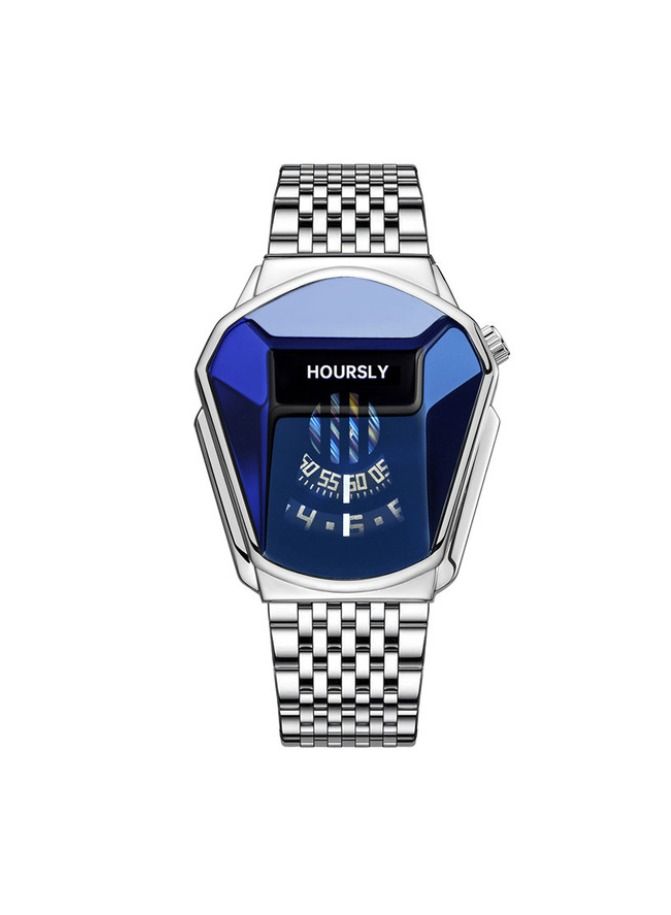 هاورسلي ساعة يد رجالية فاخرة HOURSLY Trend Cool ساعة يد رجالية بتقنية الفولاذ المقاوم للصدأ ساعة كوارتز عصرية للرجال - Image 1